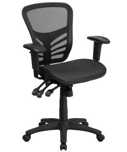 Flash Furniture Ergonomic Mesh Mid-Back Multi-Function Office Chair, Black 2