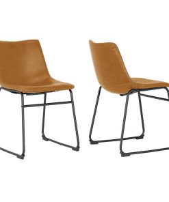 Glamour Home Adan Dining Chairs, Brown, Set Of 2 Chairs