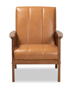 Baxton Studio Nikko Lounge Chair, Tan 2