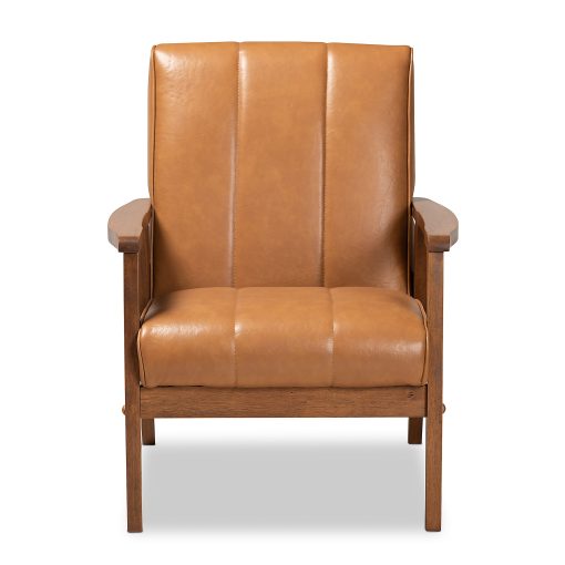 Baxton Studio Nikko Lounge Chair, Tan - Image 2