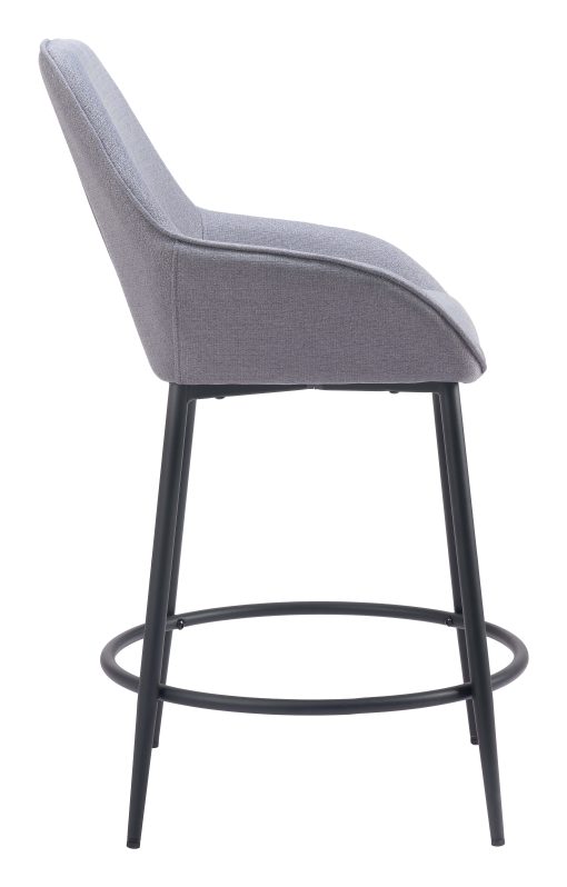 Zuo Villa Counter-Height Stools, Gray, Set Of 2 Stools - Image 2