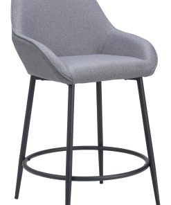 Zuo Villa Counter-Height Stools, Gray, Set Of 2 Stools