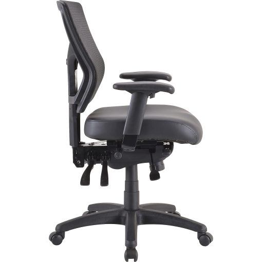 Lorell Antimicrobial Vinyl Seat Cushion for Conjure Executive Mid/High-back Chair Frame - Black - Vinyl - 1 Each - Image 2