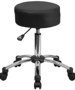 Flash Furniture Medical Ergonomic Stool, Black/Silver 2
