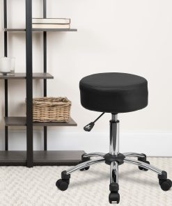 Flash Furniture Medical Ergonomic Stool, Black/Silver