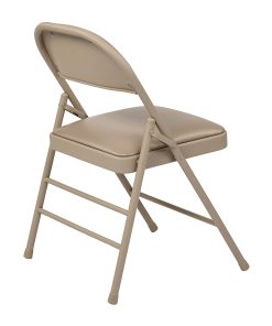 Office Star™ Work Smart® Vinyl Mid-Back Folding Chairs, Tan, Set Of 4 Chairs 2