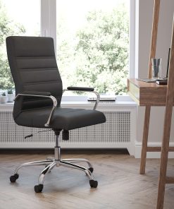 Flash Furniture LeatherSoft™ Faux Leather High-Back Office Chair, Black