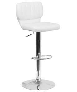 Flash Furniture Contemporary Adjustable Bar Stool, White, CH132330WH 2