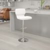 Zuo Desi Counter-Height Stools, White/Gold, Set Of 2 Stools 4