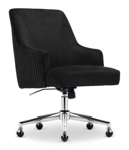 Serta® Scarlett Ergonomic Fabric Mid-Back Home Office Chair, Black