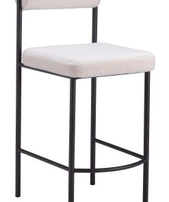 Zuo Livorno Counter-Height Stools, Ivory, Set Of 2 Stools