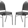 LumiSource Lombardi Bar Stool, Black/Walnut 3