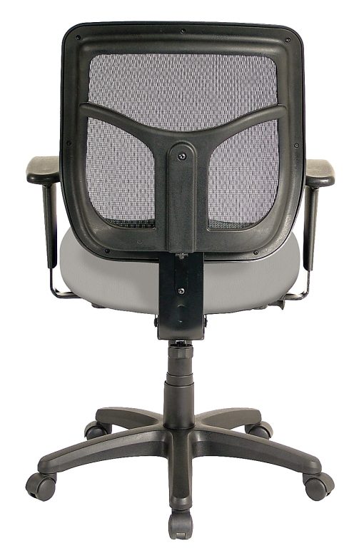 WorkPro® Apollo MT9400 Ergonomic Low-Back Task Chair With Antimicrobial Vinyl, Gray/Black - Image 2
