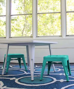 Ace Kid’s Metal Stools, Teal, Set Of 2 Stools 2