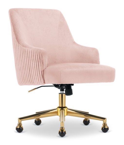 Serta® Scarlett Ergonomic Fabric Mid-Back Home Office Chair, Pink