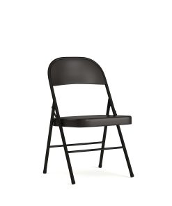 Flash Furniture HERCULES Metal Double-Braced Folding Chair, Black