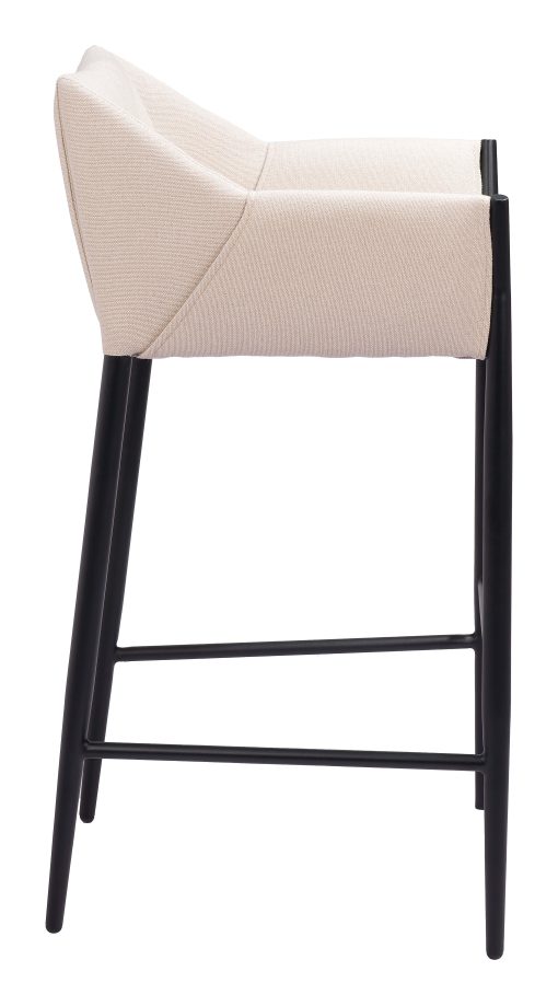 Zuo Andover Barstool, Beige - Image 2
