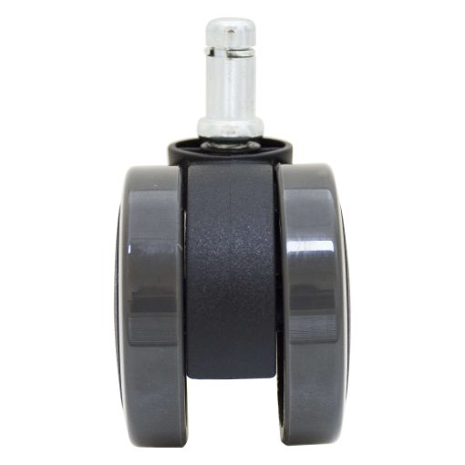 WorkPro® 2-Tone Nylon Chair Casters For 4000/6000/9000/12000 Models, 2-7/16", Black/Gray, Pack Of 5 - Image 2