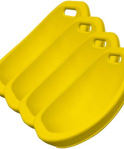 Kore Design™ Scoop Rocker Stackable Chairs, Yellow, Set Of 4 Chairs