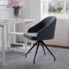 Office Star Halo Faux Leather Stacking Chairs, Blue/Black, Set Of 2 Chairs 3