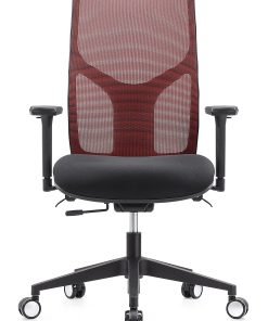 WorkPro® 4000 Series Multifunction Ergonomic Mesh/Fabric High-Back Executive Chair, Red/Black, BIFMA Compliant 2