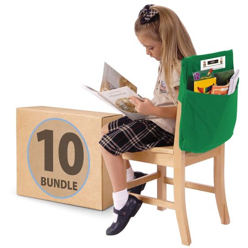 Victor Seat Sack® Chair Pockets, 15" x 1/2", Green, Bundle Of 10 Pockets - Image 2