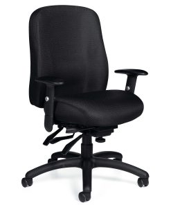 Offices To Go™ Mid-Back Chair, Multifunction, 2″H x 24 1/2″W x 26″D, Black 2