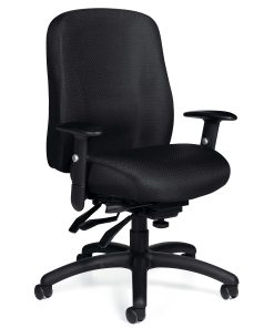 Offices To Go™ Mid-Back Chair, Multifunction, 2"H x 24 1/2"W x 26"D, Black