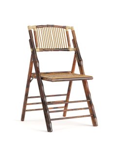 Flash Furniture American Champion Bamboo Folding Chair, Wood Grain