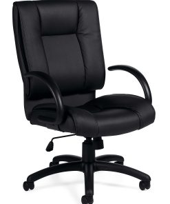 Offices To Go™ Luxehide Bonded Leather High-Back Chair, Black, OTG2700B 2