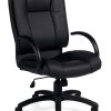 Offices To Go™ Luxehide Bonded Leather High-Back Chair, Black, OTG2700B