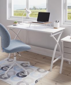 Realspace® Brigsley Fabric Low-Back Task Chair, Blue/White 2