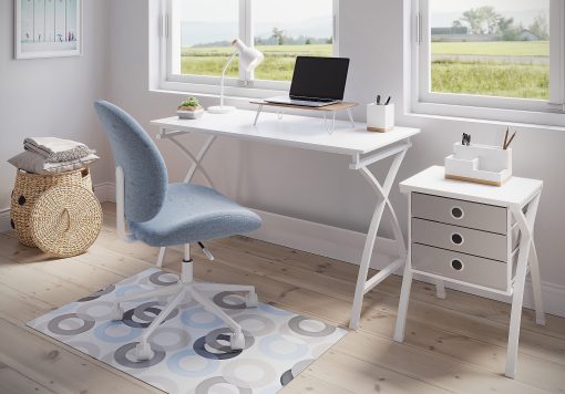 Realspace® Brigsley Fabric Low-Back Task Chair, Blue/White - Image 2