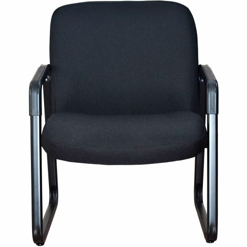 Lorell® Big and Tall Fabric Guest Chair, Black - Image 2