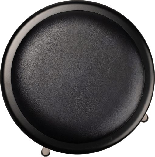 National Public Seating 6400 Series: Vinyl Task Stool 18"H, Black Seat/Black Frame - Image 2