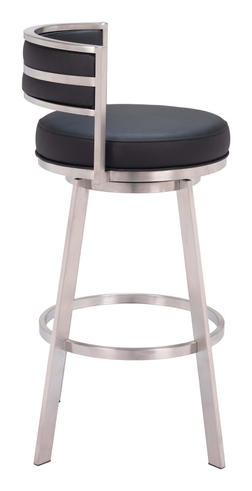 Zuo Gimsby Swivel Barstool, Black - Image 2