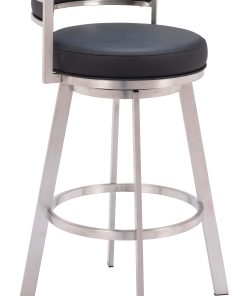 Zuo Gimsby Swivel Barstool, Black