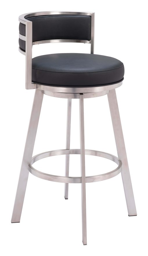 Zuo Gimsby Swivel Barstool, Black