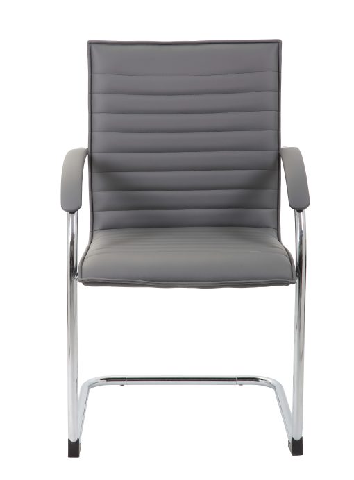 Boss Office Products Ribbed Side Chairs, Gray, Set Of 2 - Image 2