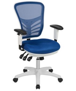 Flash Furniture Ergonomic Mesh Mid-Back Executive Office Chair, Blue/White 2