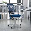 WorkPro® Quantum 9000 Series Ergonomic Mesh/Premium Fabric Mid-Back Chair, Black/Navy, BIFMA Compliant 4