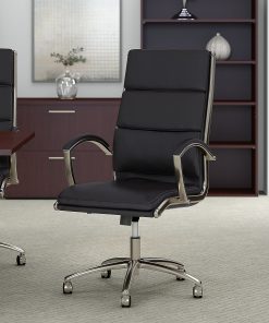 Bush Business Furniture Modelo Bonded Leather High-Back Office Chair, Black, Standard Delivery 2