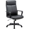 Lorell® Fuze Modular Bonded Leather Lounge Chair, Black 3
