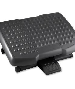 Lorell Adjustable-Height Footrest - 4" to 6.50" Adjustable Height - Black - 1 Each