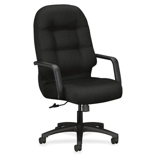 HON® Pillow-Soft® Fabric Executive High-Back Chair, Black