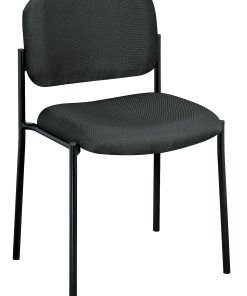 HON® Scatter™ Stacking Guest Chair With Leg Base, Charcoal/Blackl