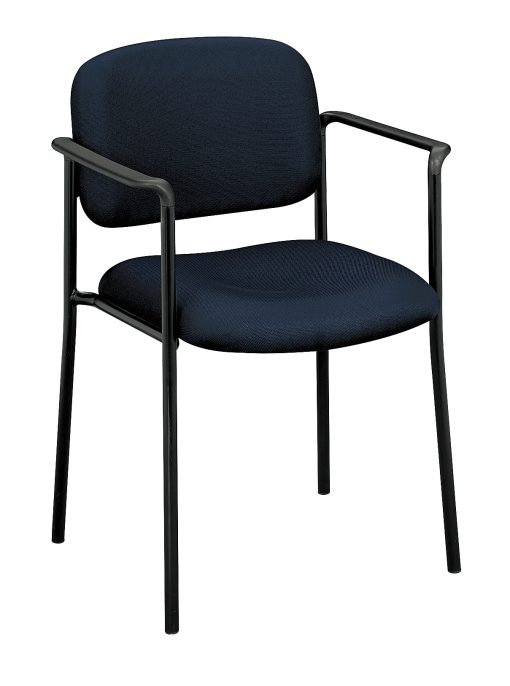 HON® Scatter™ Stacking Guest Chair With Arms, Navy Blue/Black - Image 2