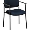 HON® Scatter™ Stacking Guest Chair With Arms, Navy Blue/Black