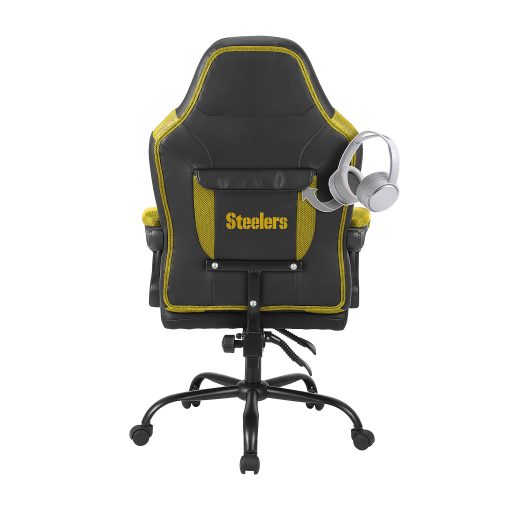 Imperial Adjustable Oversized Vinyl High-Back Office Task Chair, NFL Pittsburgh Steelers, Black/Yellow - Image 2