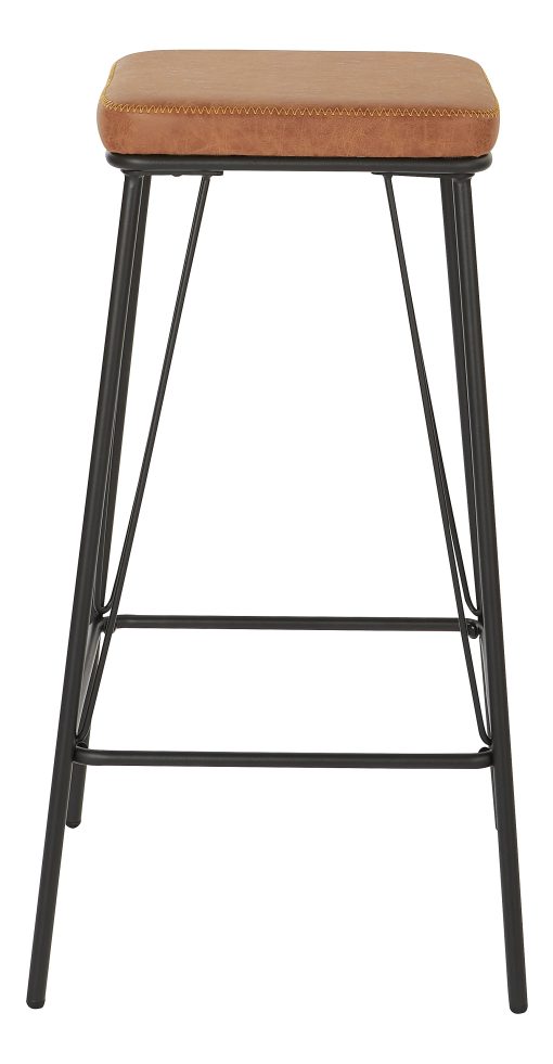 Ave Six Mayson 30"H Polyester Barstools, Sand/Gunmetal, Set Of 2 Barstools - Image 2